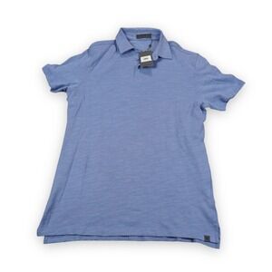 G/FORE Shirt Mens Medium Blue‎ Slim Fit Clubhouse Cotton Polo Short Sleeve